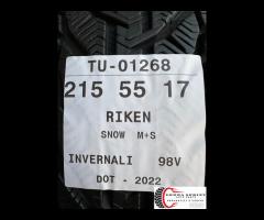 4 PNEUMATICI 215/55 R17 RIKEN INVERNALI SEMINUOVE - 10