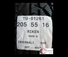 4 PNEUMATICI 205/55 R16 RIKEN INVERNALI SEMINUOVE - 10