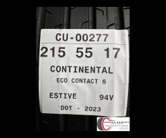 2 PNEUMATICI 215/55 R17 CONTINENTAL ESTIVE 80% - 4
