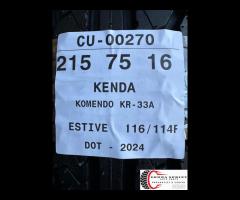 2 PNEUMATICI NUOVI 215/75 R16C KENDA ESTIVE