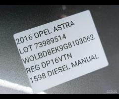 PARAFANGO ANTERIORE SINISTRA SX OPEL ASTRA K B16 2 - 8