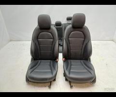 SET SEDILI IN PELLE NERO MERCEDES-BENZ C250 W205 2 - 1