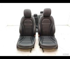 SET SEDILI IN PELLE NERO MERCEDES-BENZ C250 W205 2 - 2