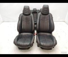 SET SEDILI IN PELLE RISCALDABILI NERO / ROSSO PEUG - 1