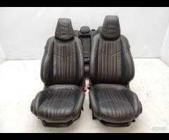 SET SEDILI IN PELLE RISCALDABILI NERO / ROSSO PEUG - 2