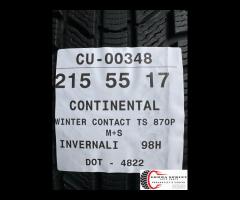 2 PNEUMATICI 215/55 R17 CONTINENTAL INVERNALI 90% - 5