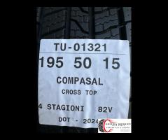 4 PNEUMATICI 195/50 R15 COMPASAL 4 STAGIONI KM0 - 10