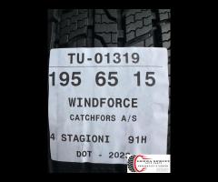 4 PNEUMATICI 195/65 R15 WINDFORCE 4 STAGIONI 90% - 12