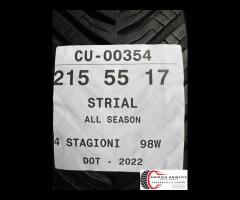 2 PNEUMATICI 215/55 R17 STRIAL 4 STAGIONI 90%