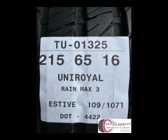 4 PNEUMATICI 215/65 R16C UNIROYAL ESTIVE SEMINUOVE - 10