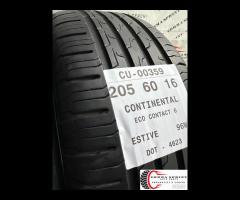 2 PNEUMATICI 205/60 R16 CONTINENTAL ESTIVE 75%