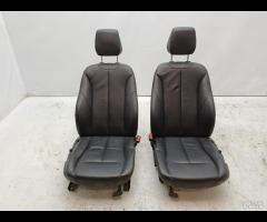 SET SEDILI IN PELLE NERA CUCITURA NERA BMW F20 201