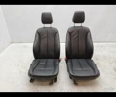 SET SEDILI IN PELLE NERA CUCITURA NERA BMW F20 201