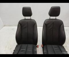 SET SEDILI IN PELLE NERA CUCITURA NERA BMW F20 201 - 16