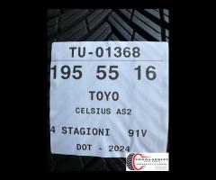 4 PNEUMATICI 195/55 R16 TOYO 4 STAGIONI 85% - 10