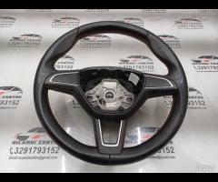 VOLANTE IN PELLE NERO SKODA FABIA II 2013 5J041909 - 3