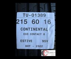 4 PNEUMATICI 215/60 R16 CONTINENTAL ESTIVE - 11