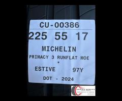 2 PNEUMATICI 225/55 R17 MICHELIN ESTIVE RFT 75%