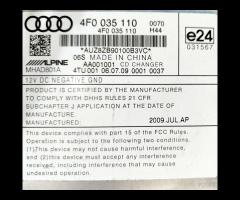 LETTORE CARICATORE CD DVD AUDI A6 4F0035110 4TU001 - 5