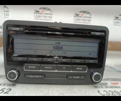 AUTORADIO LETTORE CD 2010 VOLKSWAGEN GOLF VI 1K003 - 5
