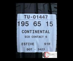 4 PNEUMATICI 195/65 R15 CONTINENTAL ESTIVE 80% - 10