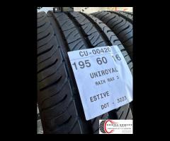 2 PNEUMATICI 195/60 R16C UNIROYAL ESTIVE SEMINUOVE