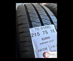 4 PNEUMATICI 215/75 R16C KUMHO ESTIVE SEMINUOVE