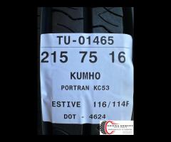 4 PNEUMATICI 215/75 R16C KUMHO ESTIVE SEMINUOVE - 9