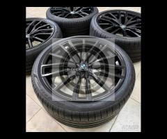 Cerchi 22 neri e pneumatici originali Bmw X5 X6