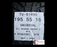 4 PNEUMATICI 195/55 R16 UNIROYAL 4 STAGIONI - 12
