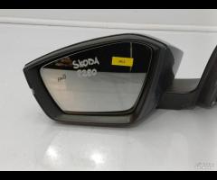 SPECCHIO SPECCHIETTO RETROVISORE SX SKODA SUPERB I - 19