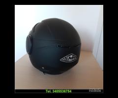 NUOVO CASCO JET KY-111 NUOVO NERO OPACO - 3
